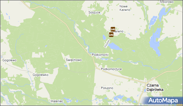 mapa Podkomorki, Podkomorki na mapie Targeo