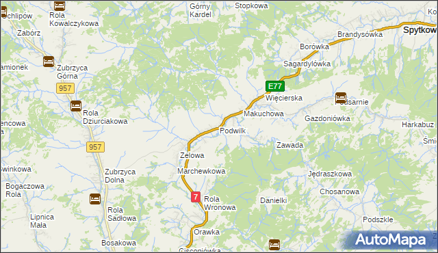 mapa Podwilk, Podwilk na mapie Targeo