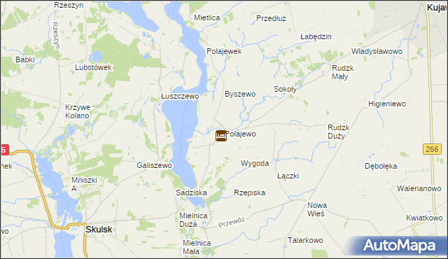 mapa Połajewo gmina Piotrków Kujawski, Połajewo gmina Piotrków Kujawski na mapie Targeo