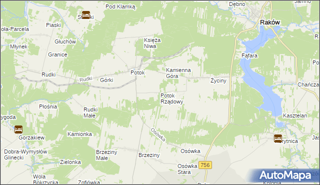 mapa Potok Rządowy, Potok Rządowy na mapie Targeo