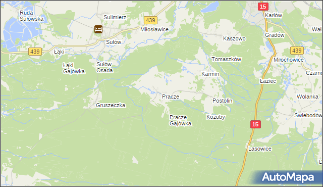 mapa Pracze, Pracze na mapie Targeo