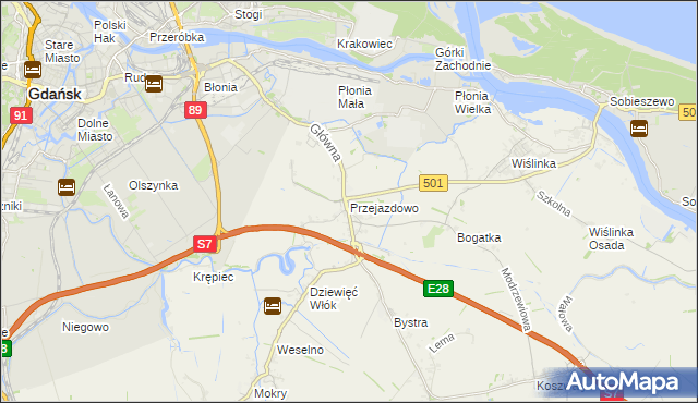 mapa Przejazdowo, Przejazdowo na mapie Targeo