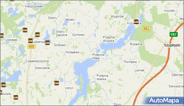 mapa Przejma Mała, Przejma Mała na mapie Targeo