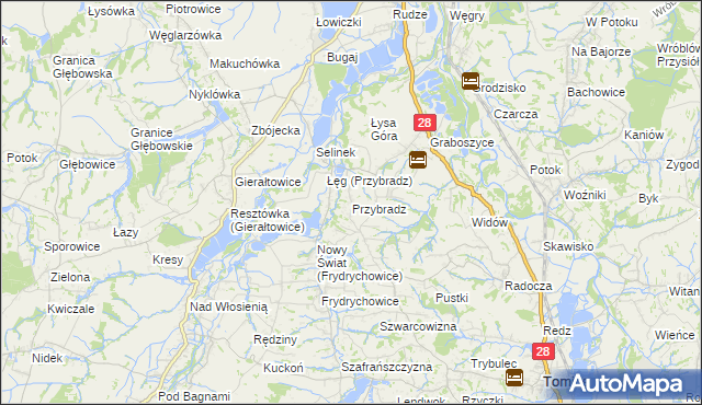 mapa Przybradz, Przybradz na mapie Targeo