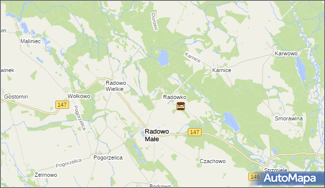 mapa Radówko, Radówko na mapie Targeo