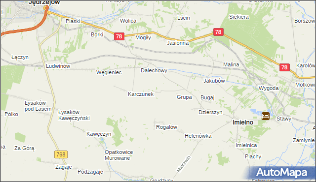 mapa Rajchotka, Rajchotka na mapie Targeo
