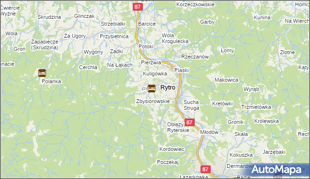 mapa Roztoka Ryterska, Roztoka Ryterska na mapie Targeo