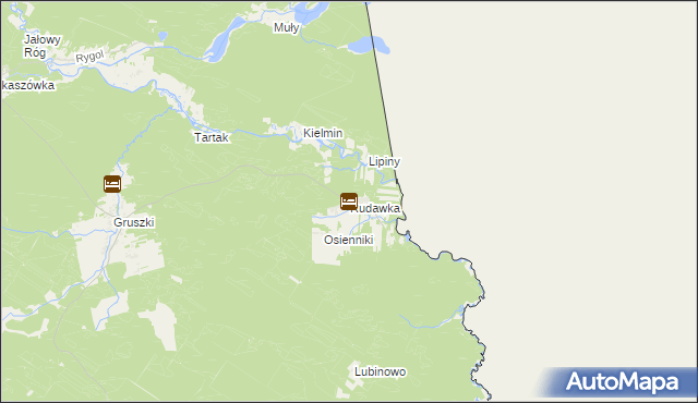 mapa Rudawka gmina Płaska, Rudawka gmina Płaska na mapie Targeo