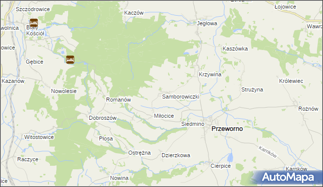 mapa Samborowiczki, Samborowiczki na mapie Targeo