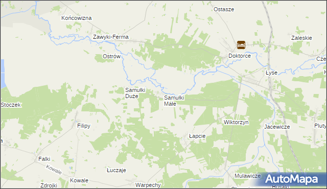 mapa Samułki Małe, Samułki Małe na mapie Targeo