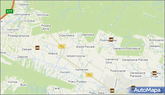 mapa Ściegnia, Ściegnia na mapie Targeo