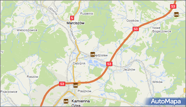 mapa Sędzisław, Sędzisław na mapie Targeo