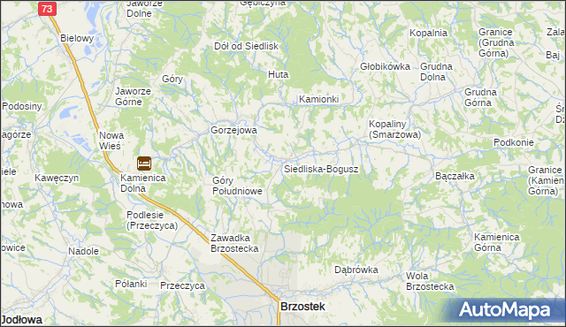 mapa Siedliska-Bogusz, Siedliska-Bogusz na mapie Targeo