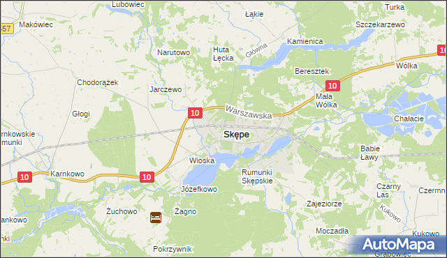 mapa Skępe, Skępe na mapie Targeo