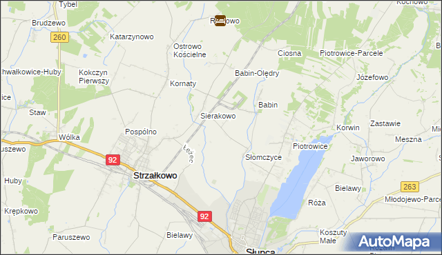 mapa Słomczyce-Parcele, Słomczyce-Parcele na mapie Targeo