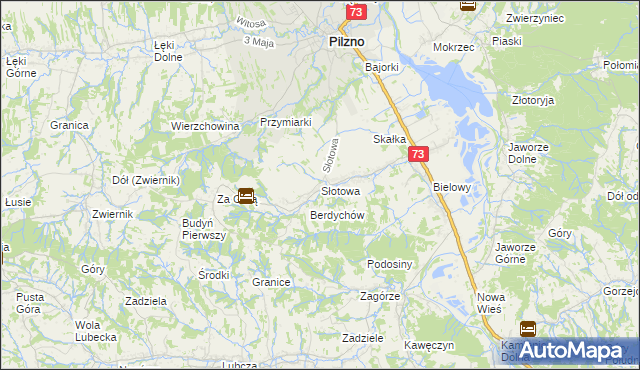 mapa Słotowa, Słotowa na mapie Targeo