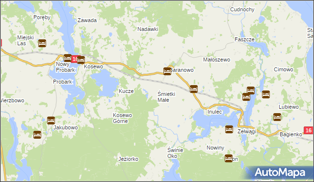 mapa Śmietki Małe, Śmietki Małe na mapie Targeo