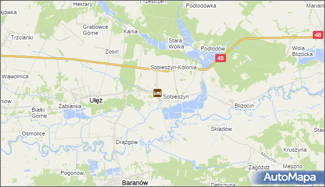 mapa Sobieszyn, Sobieszyn na mapie Targeo