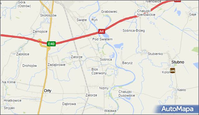 mapa Sośnica gmina Radymno, Sośnica gmina Radymno na mapie Targeo