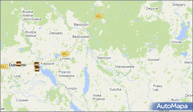 mapa Stańczyki, Stańczyki na mapie Targeo