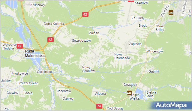 mapa Stary Sokołów, Stary Sokołów na mapie Targeo