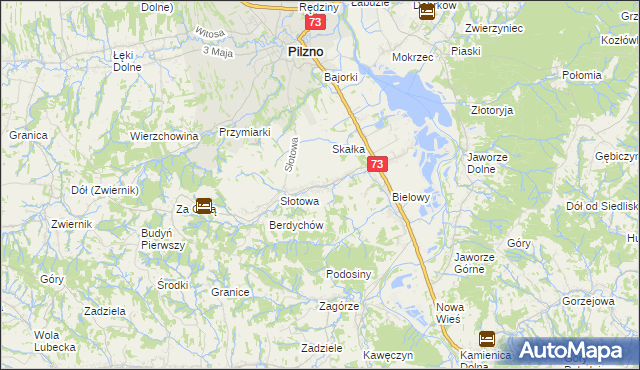 mapa Strzegocice, Strzegocice na mapie Targeo