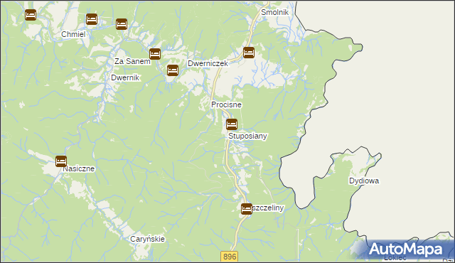 mapa Stuposiany, Stuposiany na mapie Targeo