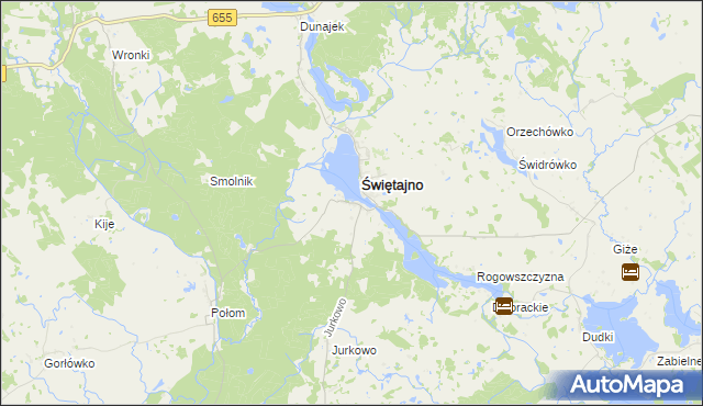 mapa Sulejki, Sulejki na mapie Targeo