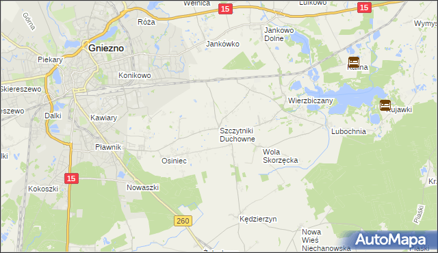 mapa Szczytniki Duchowne, Szczytniki Duchowne na mapie Targeo