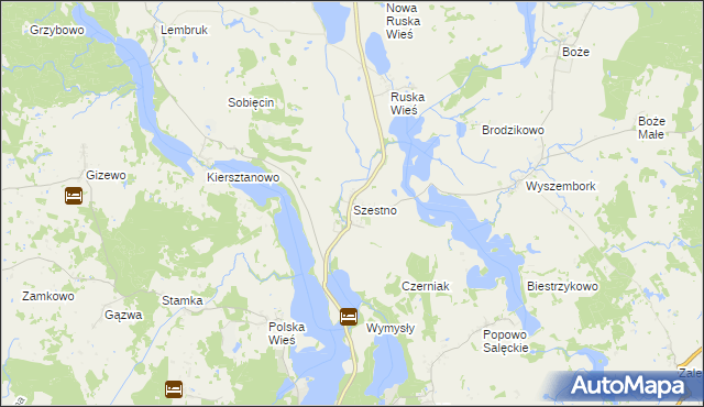 mapa Szestno, Szestno na mapie Targeo