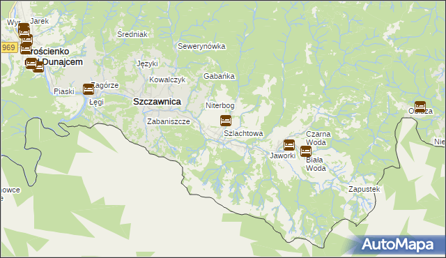 mapa Szlachtowa, Szlachtowa na mapie Targeo