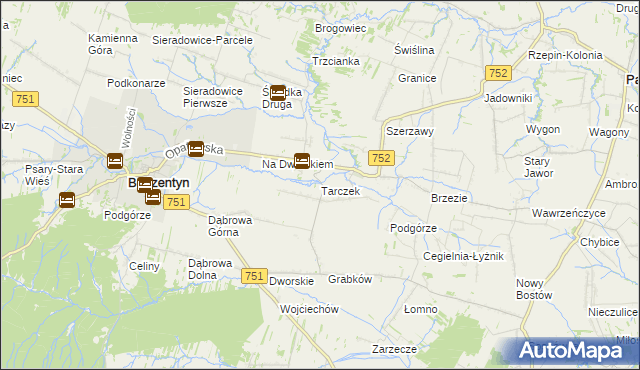 mapa Tarczek, Tarczek na mapie Targeo