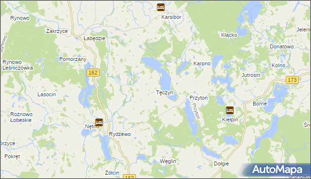 mapa Tęczyn, Tęczyn na mapie Targeo