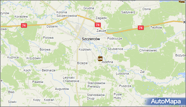 mapa Trakt Puszczański, Trakt Puszczański na mapie Targeo