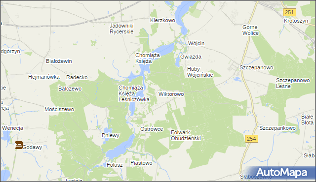 mapa Wiktorowo gmina Gąsawa, Wiktorowo gmina Gąsawa na mapie Targeo