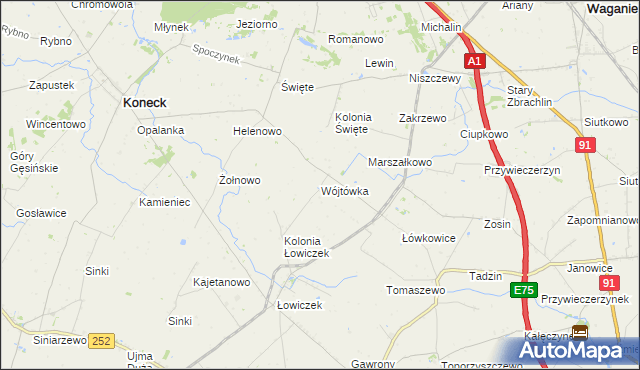 mapa Wójtówka gmina Bądkowo, Wójtówka gmina Bądkowo na mapie Targeo