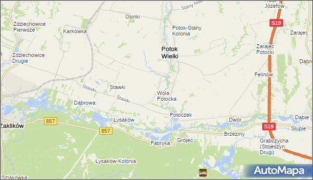 mapa Wola Potocka, Wola Potocka na mapie Targeo