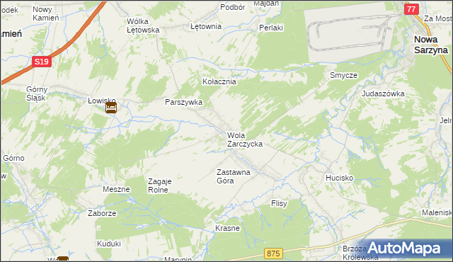 mapa Wola Zarczycka, Wola Zarczycka na mapie Targeo