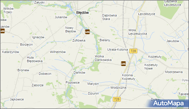 mapa Wólka Dańkowska, Wólka Dańkowska na mapie Targeo