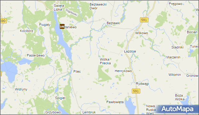 mapa Wólka Pilecka, Wólka Pilecka na mapie Targeo