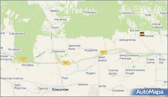 mapa Wyględów, Wyględów na mapie Targeo