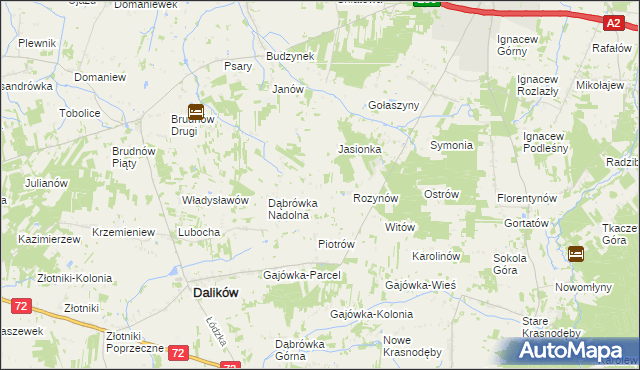 mapa Wyrobki gmina Dalików, Wyrobki gmina Dalików na mapie Targeo