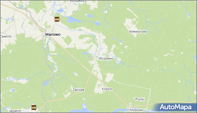 mapa Wyszewo, Wyszewo na mapie Targeo