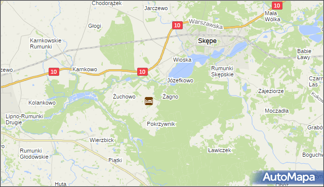 mapa Żagno, Żagno na mapie Targeo