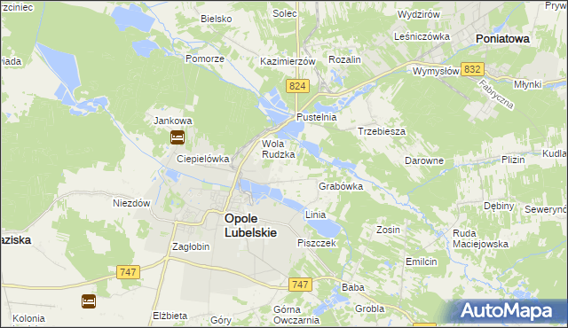 mapa Zajączków gmina Opole Lubelskie, Zajączków gmina Opole Lubelskie na mapie Targeo