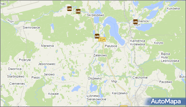 mapa Załakowo, Załakowo na mapie Targeo