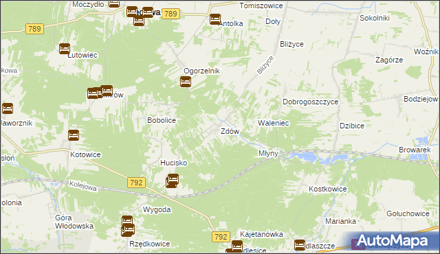 mapa Zdów, Zdów na mapie Targeo