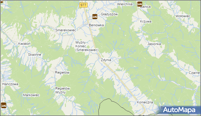 mapa Zdynia, Zdynia na mapie Targeo