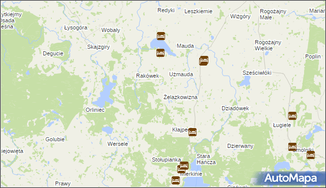 mapa Żelazkowizna, Żelazkowizna na mapie Targeo