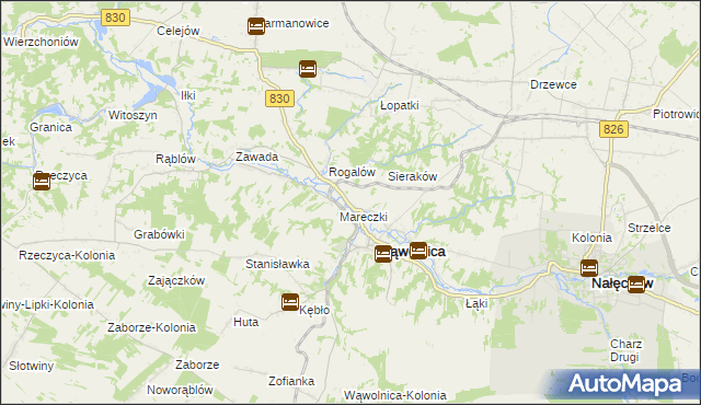 mapa Zgórzyńskie, Zgórzyńskie na mapie Targeo